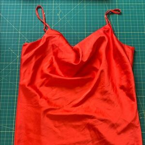 Boston Proper Vibrant Orange-Red Camisole